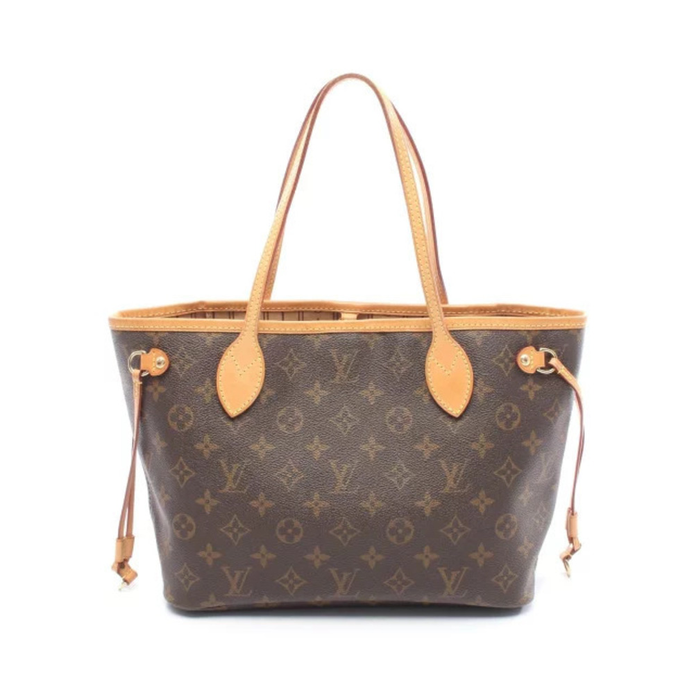 Louis Vuitton Neverfull Tote Bag Canvas Leather Monogram Brown